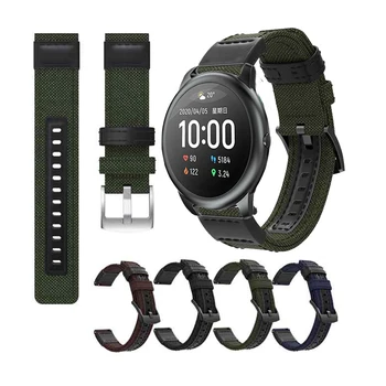 

Nylon canvas wrist Strap 22mm for Xiaomi Haylou Solar LS05 Watch Band 20mm for Xiaomi Haylou Solar LS02 braceletWristband