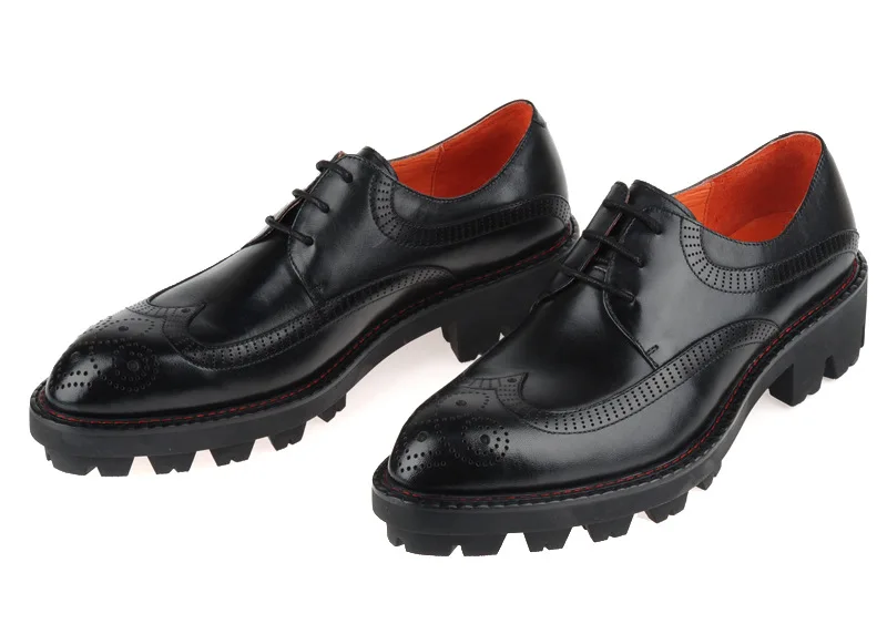 

Men's Shoes Thick Bottomed Cowhide Fashion Wedding Shoes Work Wear Formal Wear
