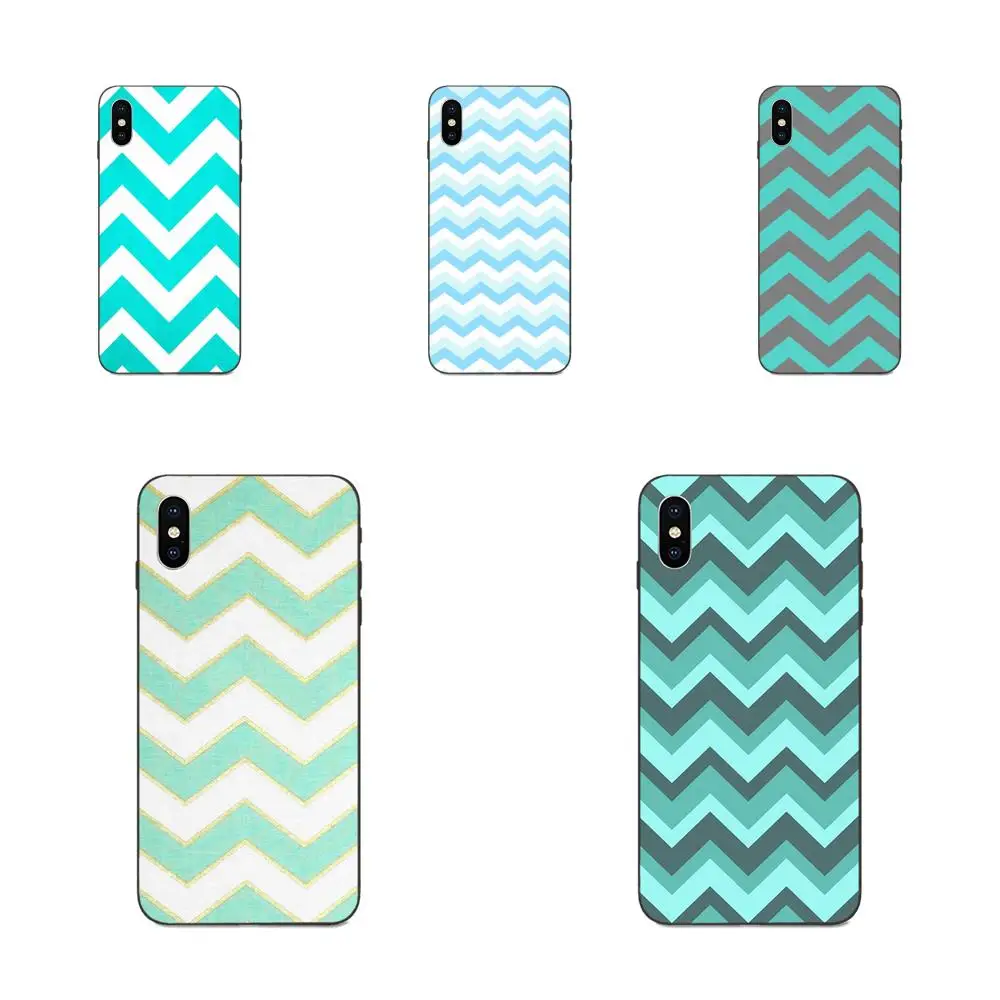 For Galaxy C5 C7 J1 J2 J3 J330 J5 J6 J7 J730 M20 M30 Ace Core Max Mini Plus Prime Pro Popular Case Seafoam Glitter Chevron Art | Мобильные