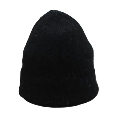 Новые Pom Poms женские зимние шапки повседневные шапочки модная шапка, вязаная крючком бренд женский головной убор из плотной ткани шляпа Bone feminino - Цвет: Hat black