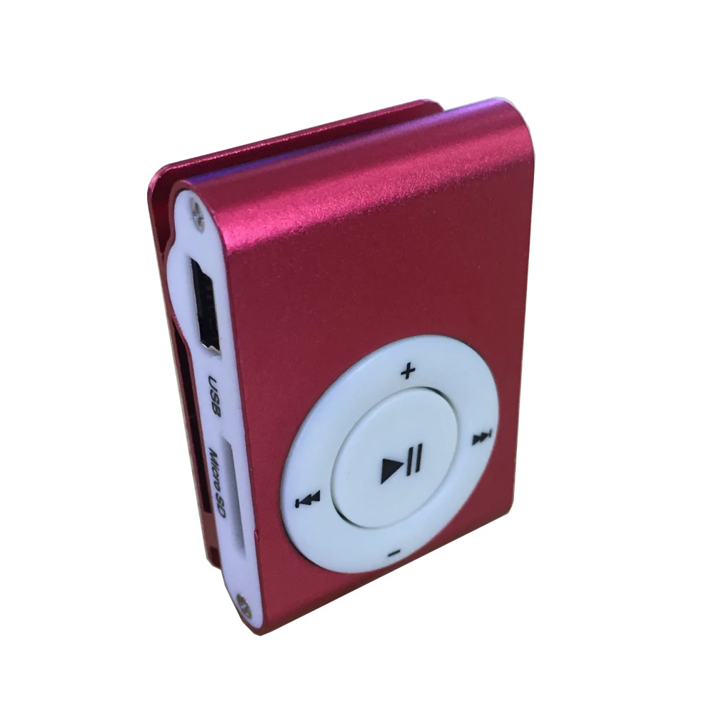 Red Клип Mp3 плеер зеркало Walkman Спорт Mp3 Водонепроницаемый мини портативный Lettore продвижение mp3 плеер reproductor mp3 lecteur mp3 - Цвет: Red