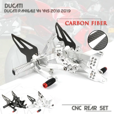 Мотоцикл с ЧПУ Регулируемые подножки Rearset задние наборы для Ducati Panigale V4 V4S