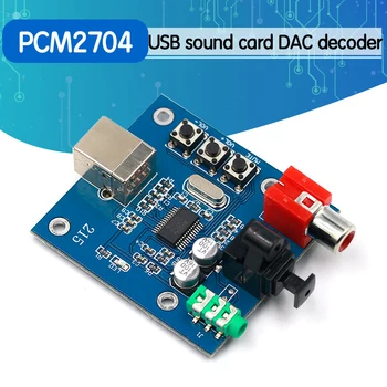 

PCM2704 Audio DAC USB to S/PDIF Sound Card hifi DAC Decoder Board 3.5mm Analog Coaxial Optical Fiber Output A1-010