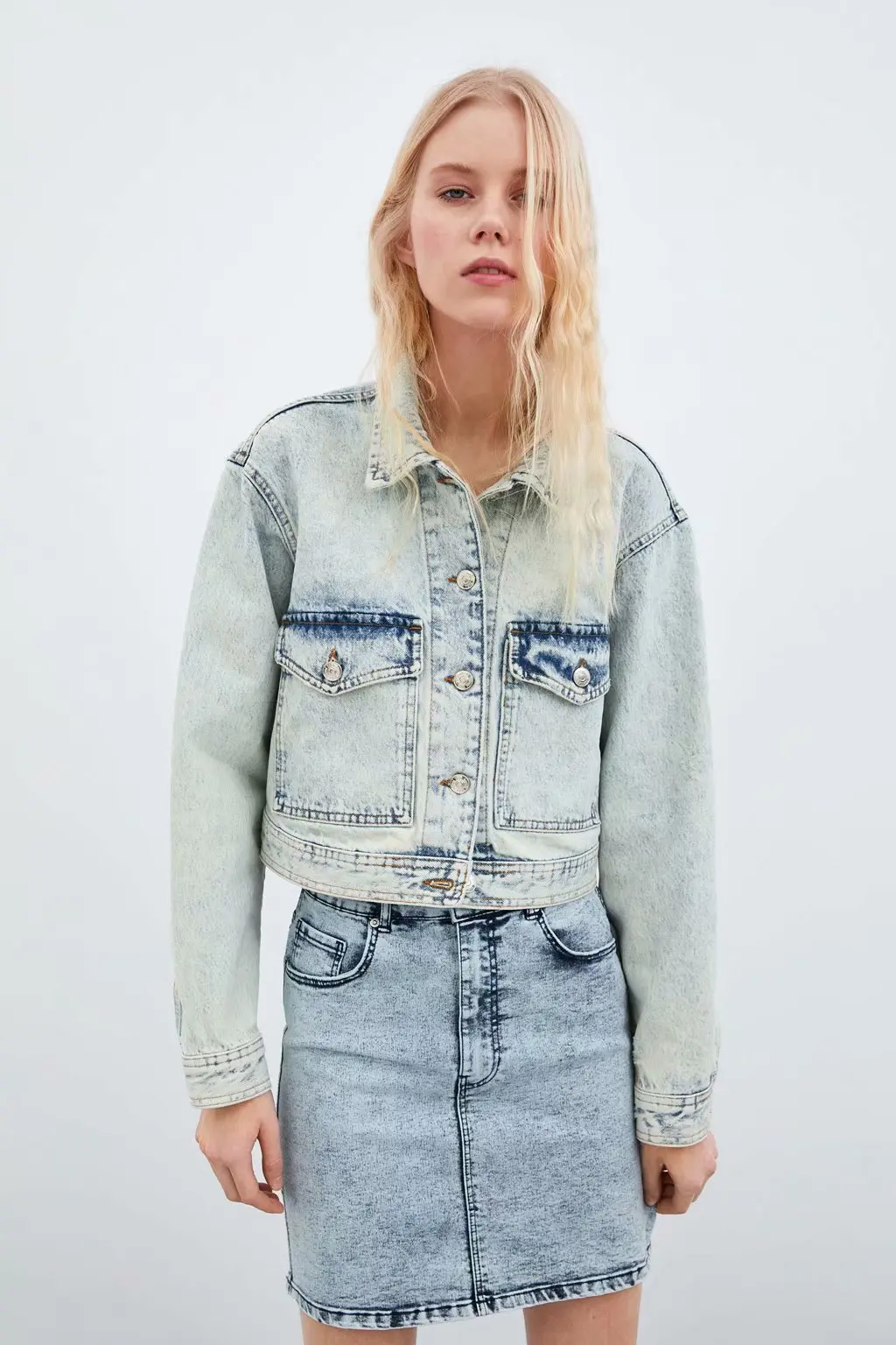 

Retro Denim Skirt Summer High-waisted Slimming Slim Fit Sheath One-step Skirt Washing Effect Mini Skirt