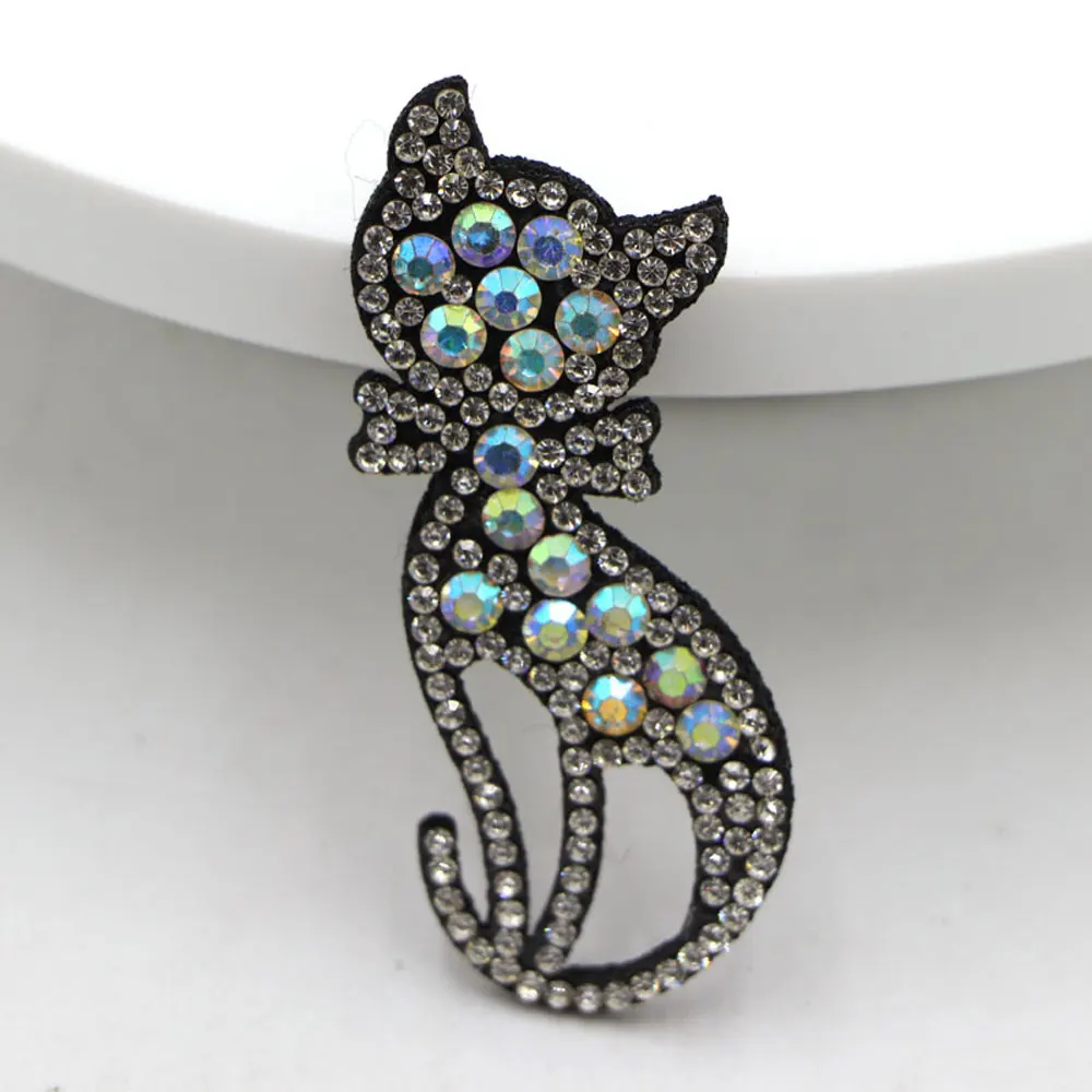 10 шт./лот Cat AB нашивки со стразами для ткани сделай сам швейная аппликация