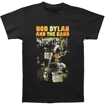 

Bob Dylan Men's Basement Tapes Slim Fit T-shirt Black Man Fashion Round Collar T Shirt Top Tee Interesting Pictures