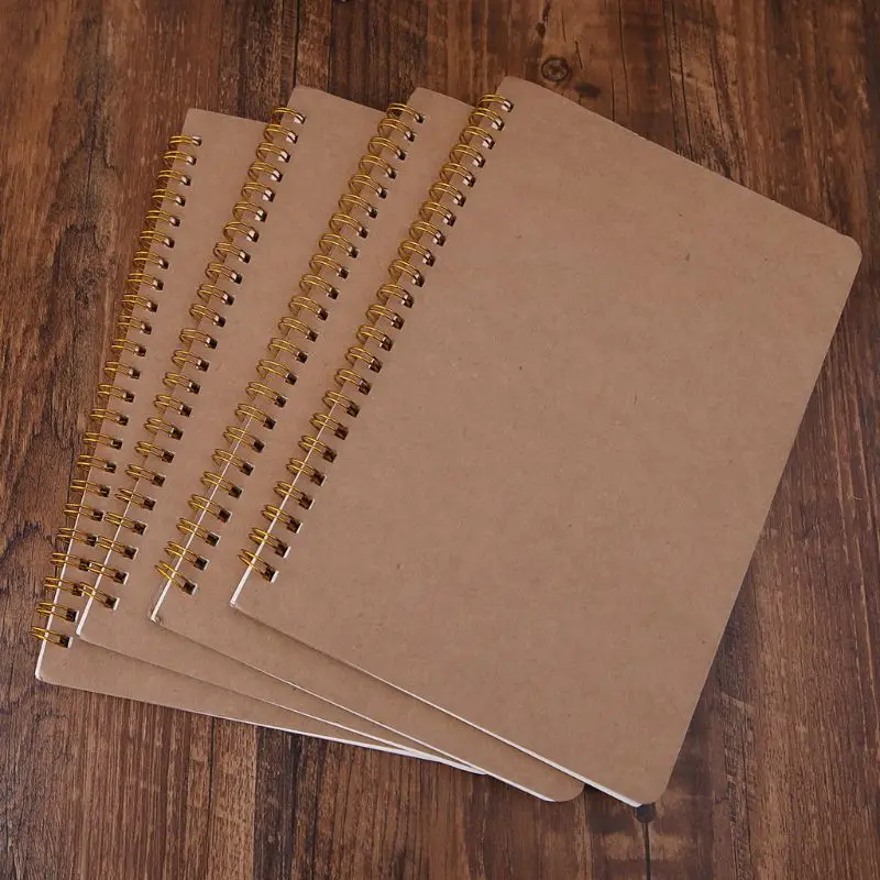 Obtenga esto A5 bala Notebook Kraft Dot red de gestión de tiempo en blanco libro espiral diario semanal planificador Colegio suministros de oficina 0LdJl7YKgYn