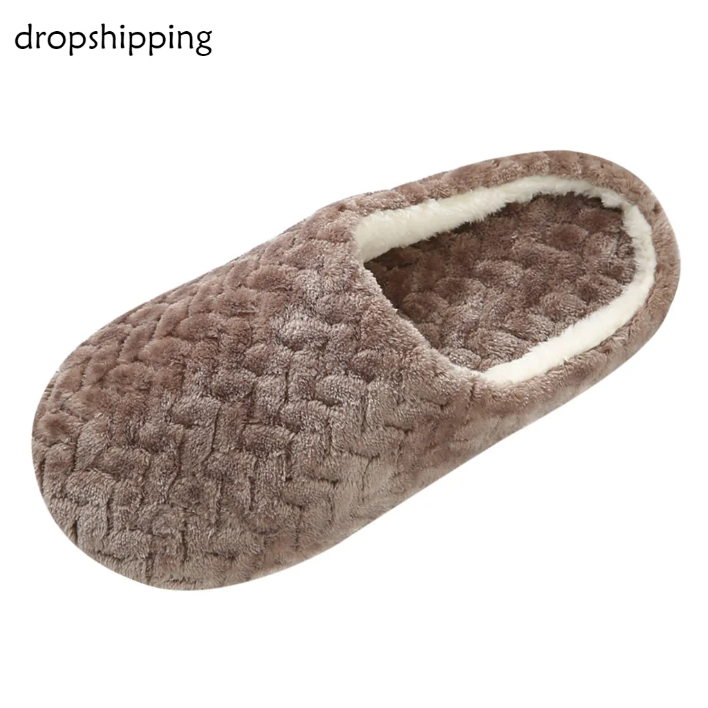 

Warm Home Plush Soft Slippers Women's House Slippers Slip-On Anti-Skid Flower Indoor Bedroom Casual Shoes woman Slipper #THY