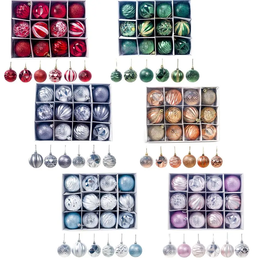 Besegad 12pcs Shatterproof Christmas Tree Hanging Balls Xmas Decor Ball Pendants Ornaments Home Decoration Toy | Игрушки и хобби