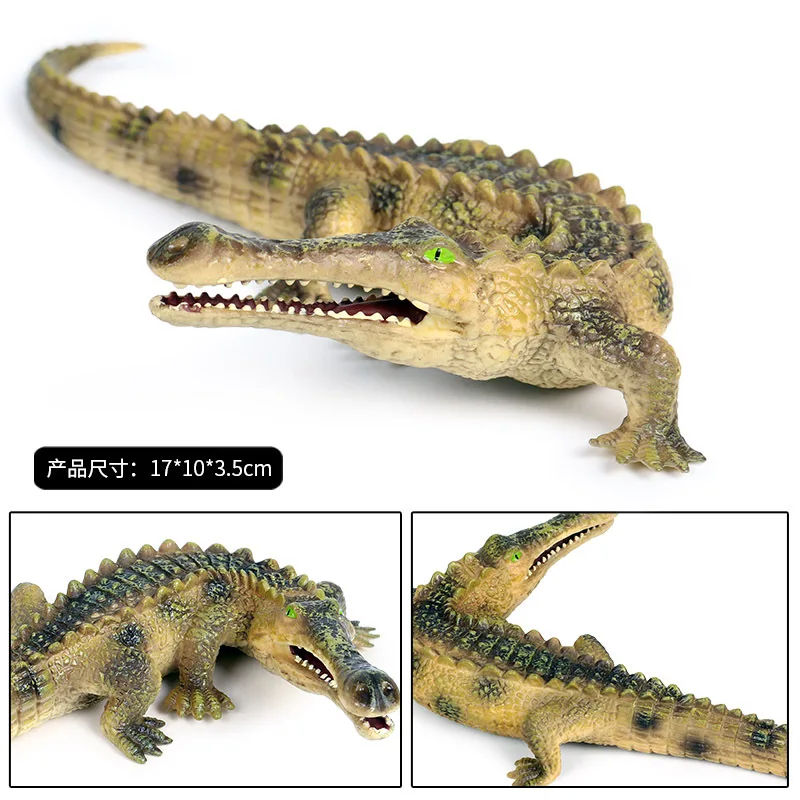 Дети Твердые модели животного мира модель стиль крокодил черный Sarcosuchus крокодил Гараж Комплект украшения игрушки