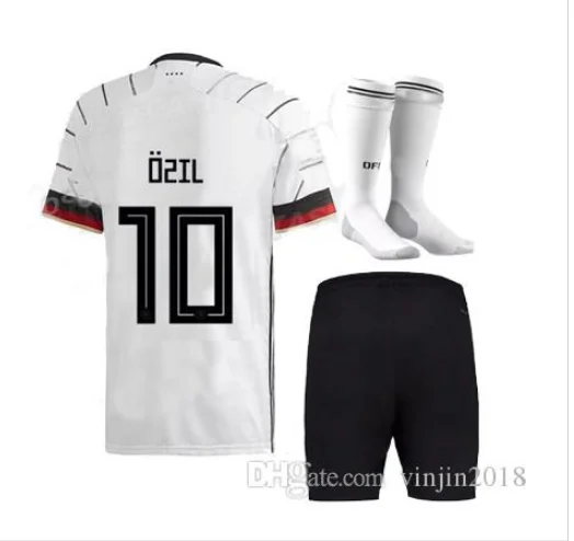 Новинка, Детский комплект+ носки Germanyes, евро, домашняя футбольная майка REUS, слитые Вернер 19 20 MULLER Hummels Draxler KROOS, Детские майки - Цвет: kids