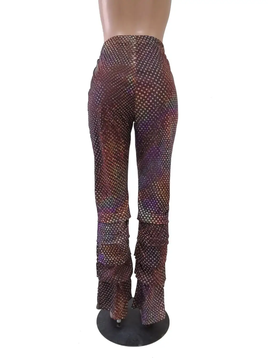 Большие размеры, зимние женские брюки, женские Ретро плиссированные прямые брюки, Модные Повседневные Вечерние брюки с принтом для ночного клуба GL746