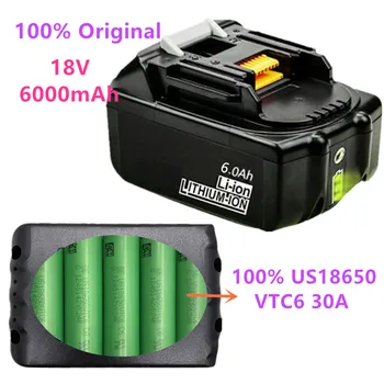

100% original 18V battery For Makita 18V 6000mAh Super high power rechargeable battery Replacement LXT BL1860B BL1860 BL1850