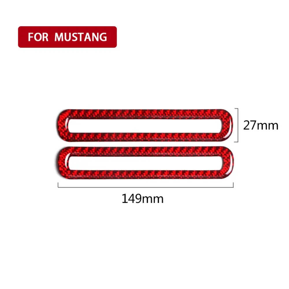 Для Ford Mustang- TPIC Автомобильный интерьер из углеродного волокна для двери автомобиля кондиционер на выходе вентиляционные наклейки аксессуары для стайлинга автомобилей