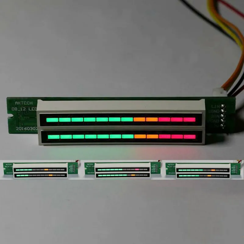 Умная электроника регулируемый уровень индикатор Dual 12-разрядный двухканальный светодиодный музыкальный спектра
