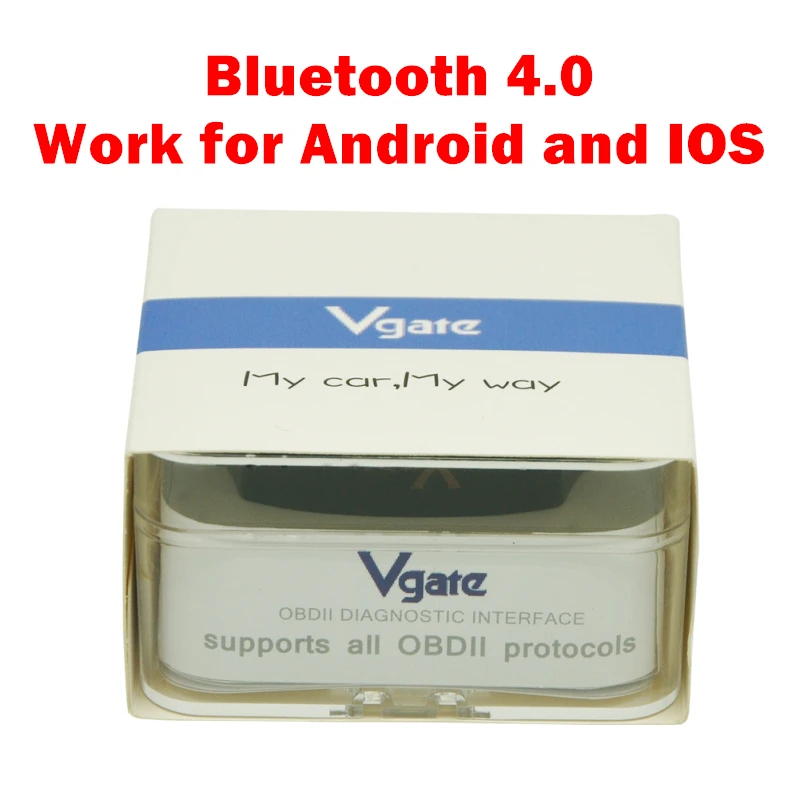 Vgate iCar P ELM327 obd2 Bluetooth BLE 4,0 сканер elm 327 V2.1 obd 2 wifi автоматический диагностический сканер для android/IOS считыватель кодов - Цвет: Bluetooth 4