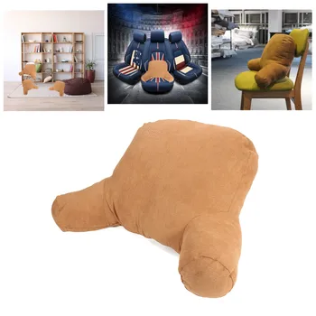 

Home Big Backrest Cushion Decor 1 Piece Cotton Linen Arm Back Support Sofa Cushion Office Room Household Plush Pillow Decor