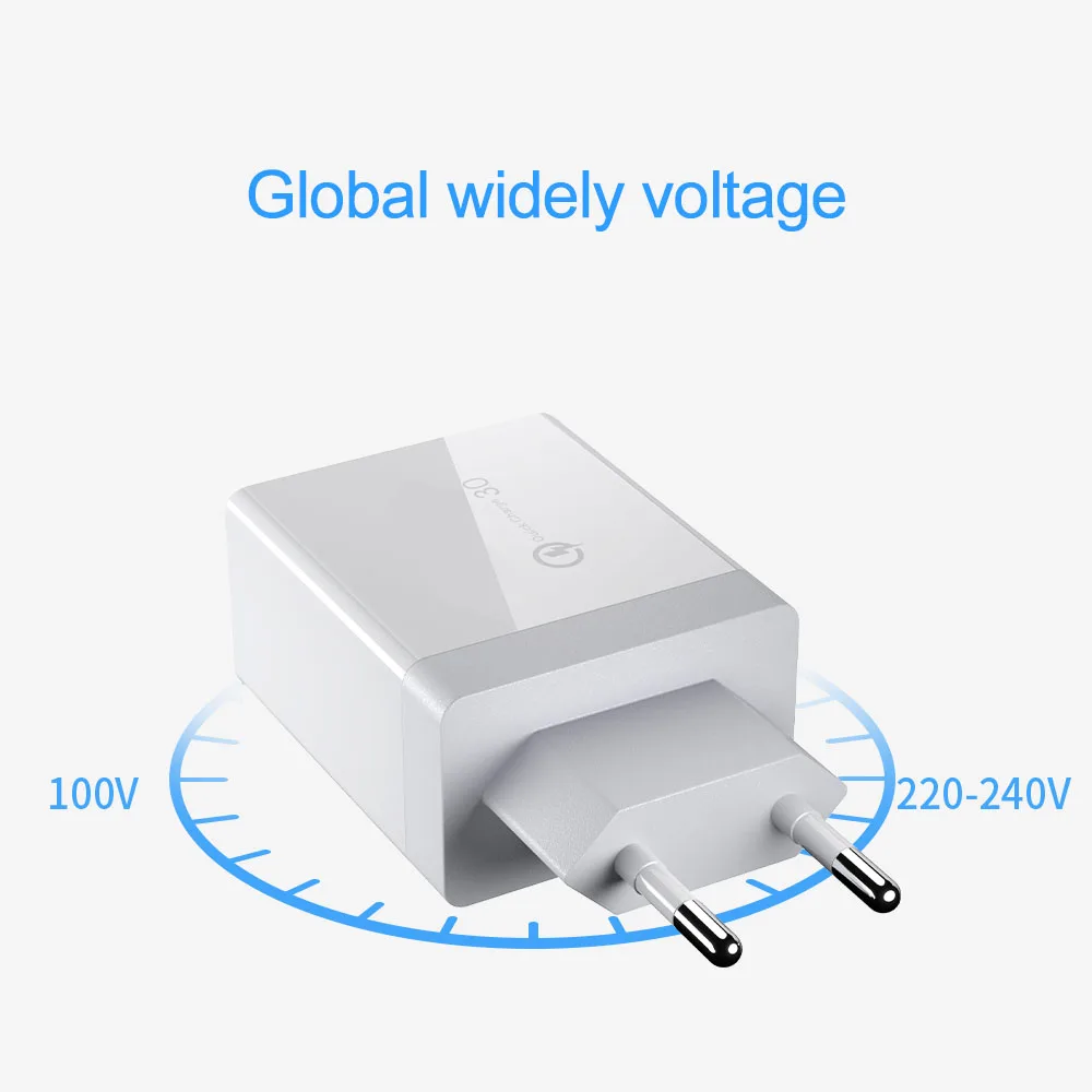 Быстрое зарядное устройство PUJIMAX 3 0 240V 2 prots быстрое для телефона с usb кабелем 1M iPhone