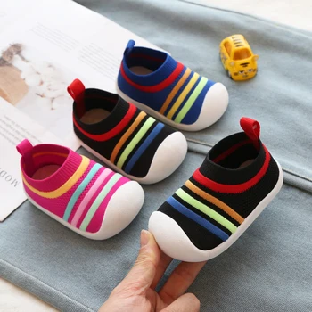 

rainbow spring summer baby shoes soft rubber sole toddlers shoes for baby girls boys slippers rubber socks shoes anti slip