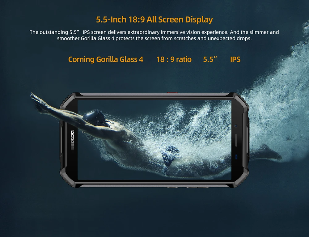 Doogee S40 Lite, 2 ГБ, 16 ГБ, мобильный телефон, 8 Мп, 5,5 дюймов, Android 9,0, 4650 мА/ч, сканер отпечатков пальцев, разблокировка лица, 8 Мп камера, смартфон