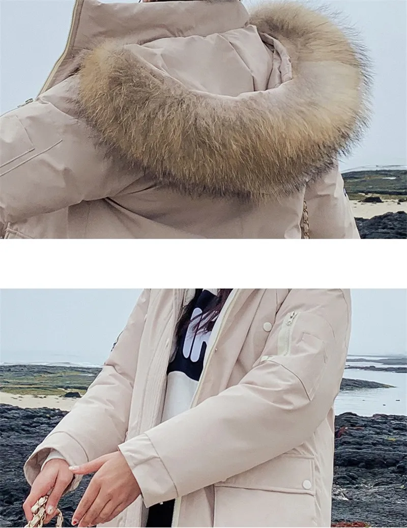 Winter Jacket Coat Plus size Women Fashion Fur collar Hooded Down cotton Jackets Women's long Warm Cotton Jackets Parkas F906