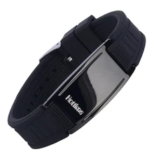 Персонализированный гравированный силиконовый браслет для мужчин спортивный балансный браслет из нержавеющей стали регулируемый браслет на запястье ювелирный подарок