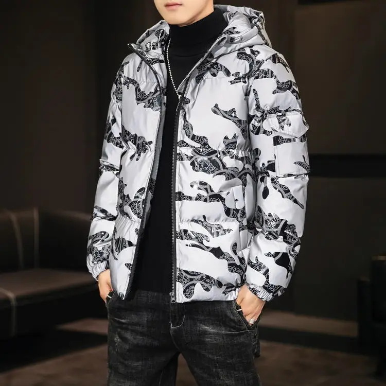 Invierno moda de los hombres otouno e Invierno casual bolsillos catida chaqueta de algodón casual estilo de trabajo chaqueta de