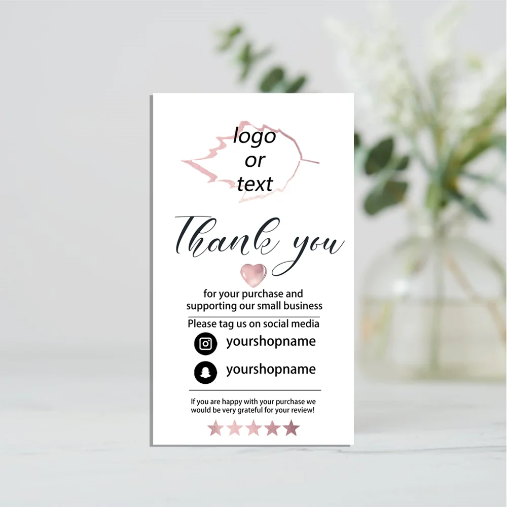 Carte De Remerciement Pour Petite Entreprise Carte De Remerciement Simple Emballage De Boutique Aliexpress