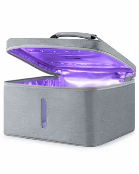 

265nm Uvc Lamp LED Uv Sanitizer Cleaner For Cell Phone, Portable Uv Ligtht Sanitizer Bag For Jewelry, Beauty Tools, 99% Cleaned