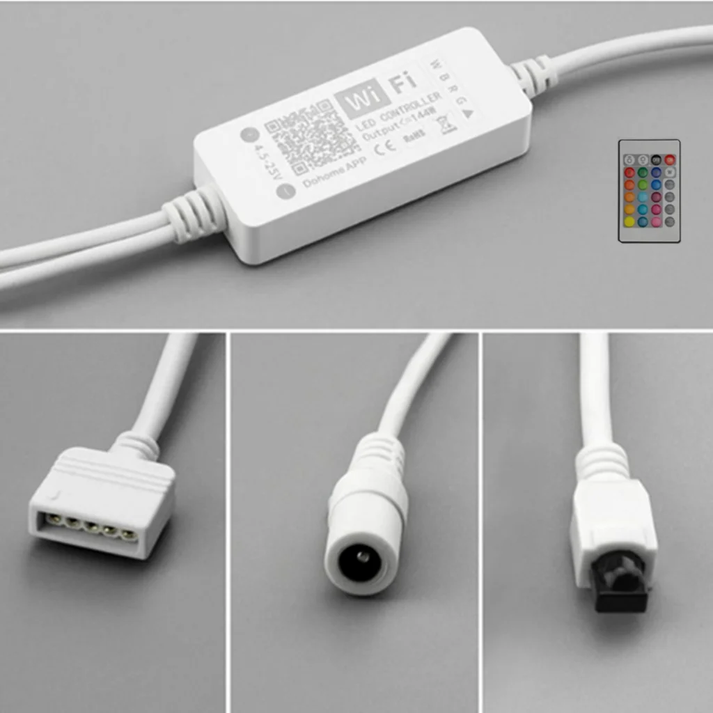5Pin Светодиодная лента, светильник, Гибкая RGB лента, светодиодный светильник, контрольный Лер для Apple HomeKit, приложение 24Key, контрольный Лер, адаптер, DC5-25V, голосовое управление