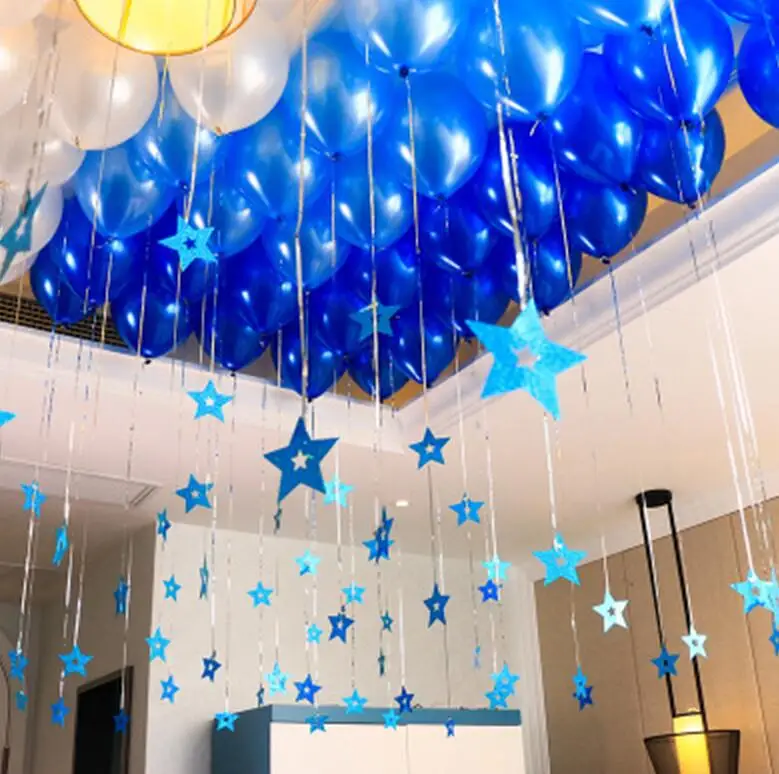 100PcsBalloons подвеска на ленте блестящие звезды сердце картон карты многоцветный свадебные шары для украшения вечерние поставки