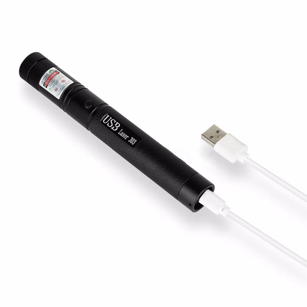 Охотничий зеленый лазерный прицел 532 нм 5 мВт лазерная указка с USB зарядкой 303