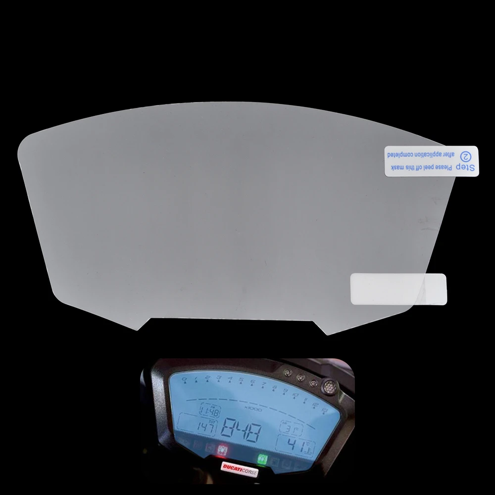 

Motorcycle Accessories For DUCATI 848 1098 1198 Speedometer Cluster Scratch Protection Film Screen Protector TPU film Clear
