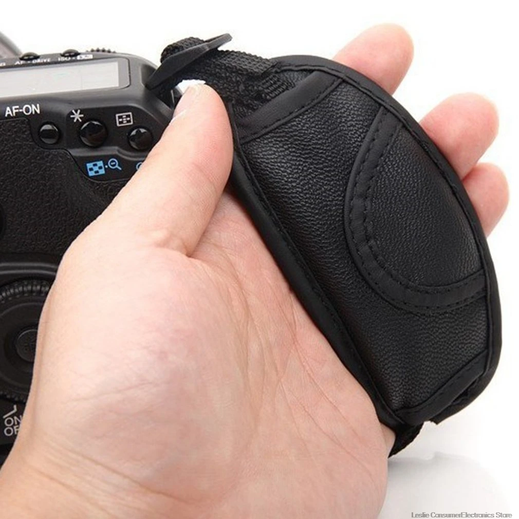 Горячий черный ремешок для камеры PU Кожаный ремешок на руку для камеры Dslr для sony Olympus Nikon Canon EOS D800 D7000 D5100 D3200