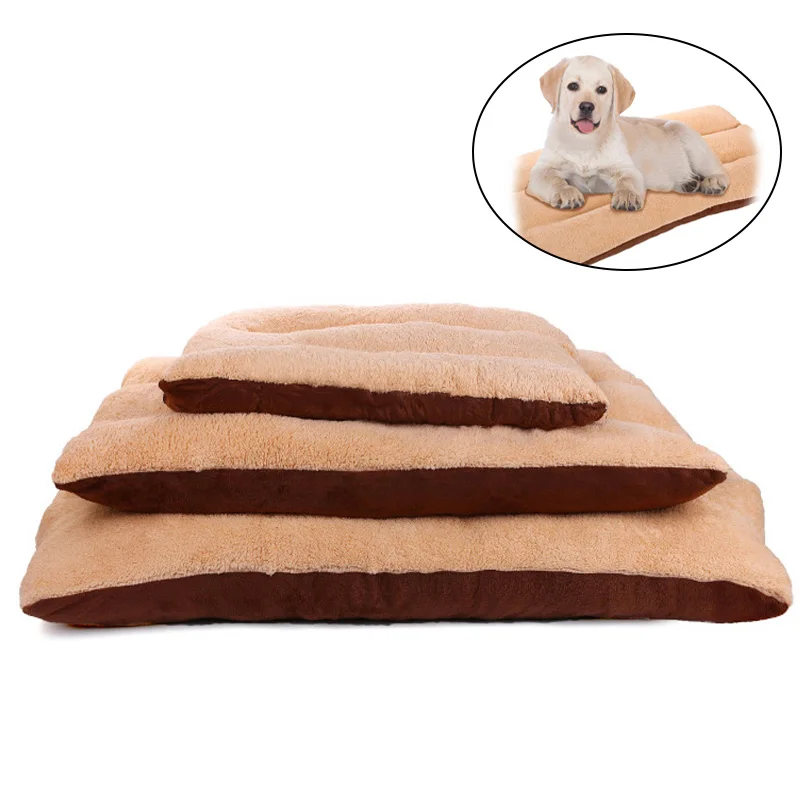 Winter Dog Pet Bed for Large Dogs Warm Thicken Pet Cushion Blanket Puppy Cat Fleece Beds For Small Dogs Mat Bed