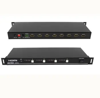 

HDMI matrix switcher, 4 in 4 out 4K HD digital HDMI matrix switcher 4X4 HDMI bracket type distributor RS232 control