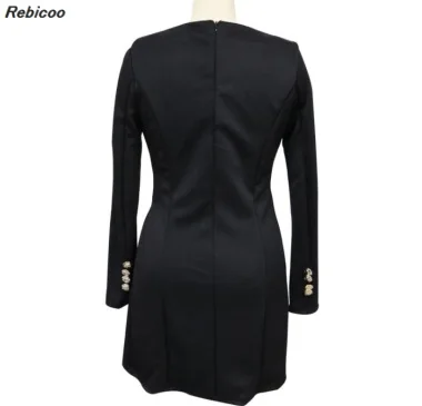 low cost  2019 double-breasted jacket V-neck slim jacket cardigan women's winter jacket jacket long paragraph