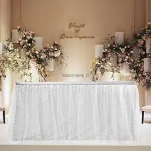 Новая мода 6ft с вуалью и балетной пачкой Юбка для стола посуда Крышка для дня рождения и свадьбы детского дня рождения вечерние Декор