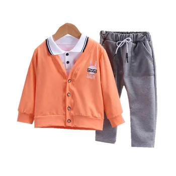 

Children Cotton Out Clothes Spring Autumn Baby Boy T Shirts Cartoon Jacket Pants 3Pcs/sets Infant Kid Fashion Toddler Tracksuits