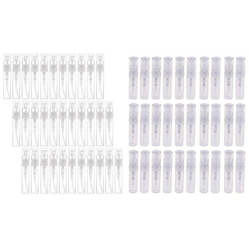 

320Pcs Transparent Empty Spray Bottles Plastic Refillable Container Empty Cosmetic Containers - 120Pcs 3Ml & 200Pcs 2Ml
