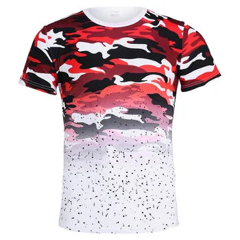 

Men's Short Sleeve T-Shirts Running Men's Camouflage Striped Pattern Casual Fashion Lapel Short Sleeve Shirt Tennis Soccer Z0424
