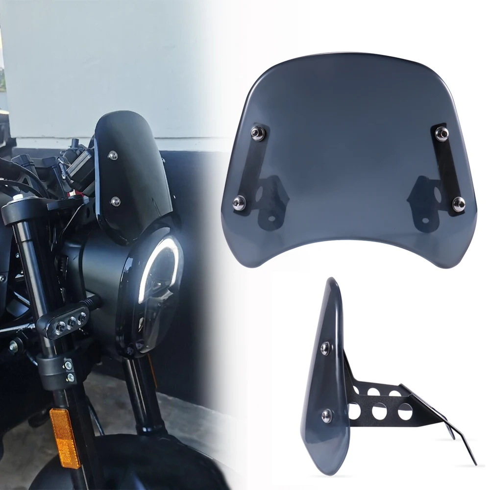 Front Headlight Fairing Windscreen Motorcycle Windshield Wind Deflector