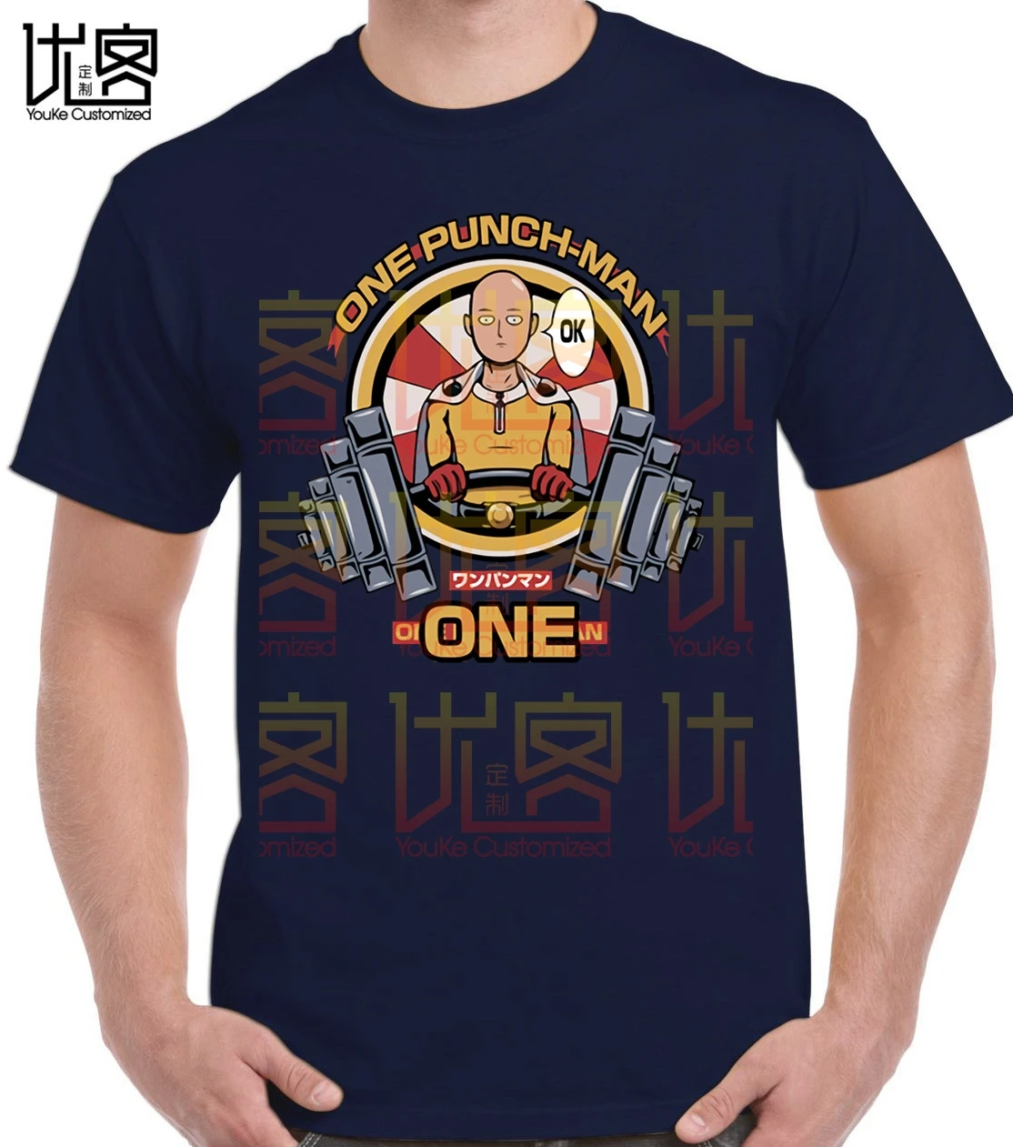 Мужская футболка с принтом Аниме One Punch Man модная удобная повседневная для