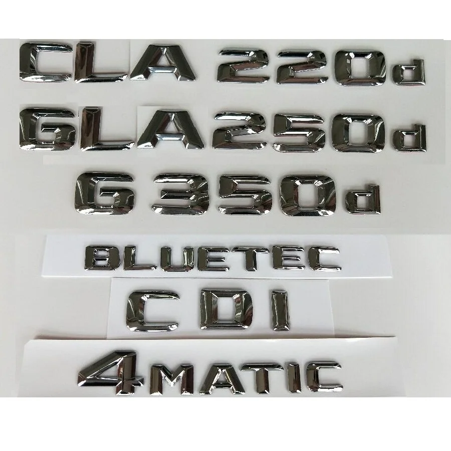 

3D Chrome For Mercedes Benz G200d G220d G250d G350d CLA180d CLA200d CLA220d CLA250d GLA180d GLA200d GLA220d GLA250d CDI 4MATIC