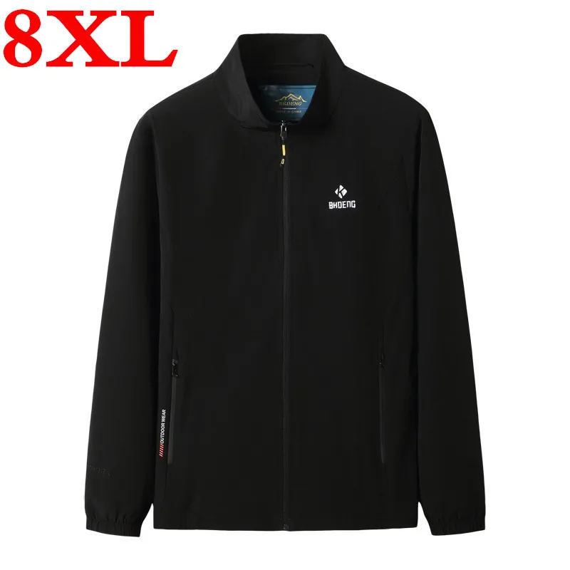 

2020 big plus size 8XL 7XL 6XL high quality Spring and autumn new men's jacket fashion jacket Casual men clothing