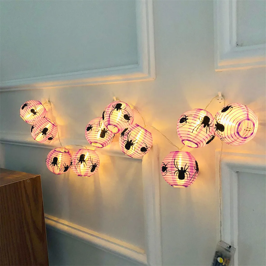 CARPRIE 10 LED Beads Halloween Eyes Spider LED String Lights Garden Home Party Decoration Holiday String Light Halloween Lights