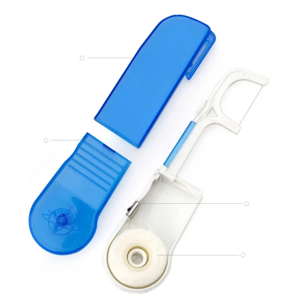 Reusable Plastic Floss Holder Clamp Bar Wand wIth 30 Meter Floss, Oral Care Reusable Plastic Floss Holder Clamp Bar Wand wIth 30 Meter Floss, Oral Care