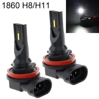 

2pcs 12V H8 H11 Car Led Bulbs 1860 Lamp Beads 1200LM 6500K-7500K White Driving Running Car Lamp Auto Light Bulbs For Car Vehicle