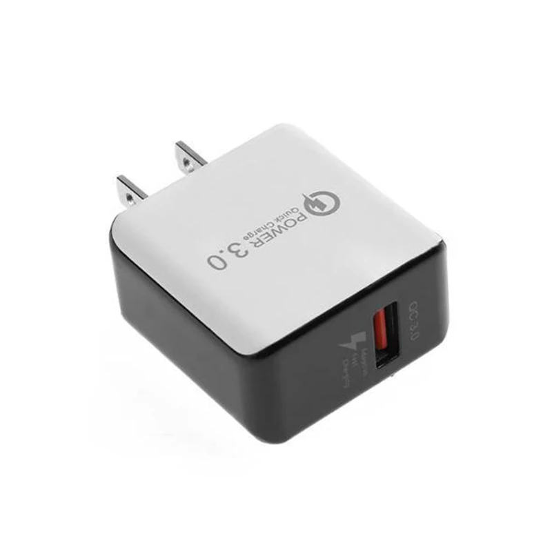 Высокое качество мощность AC/DC адаптеры QC3.0 USB быстрое зарядное устройство 5 В 2A используется для мобильного телефона Pad цифровых устройств - Цвет: US White