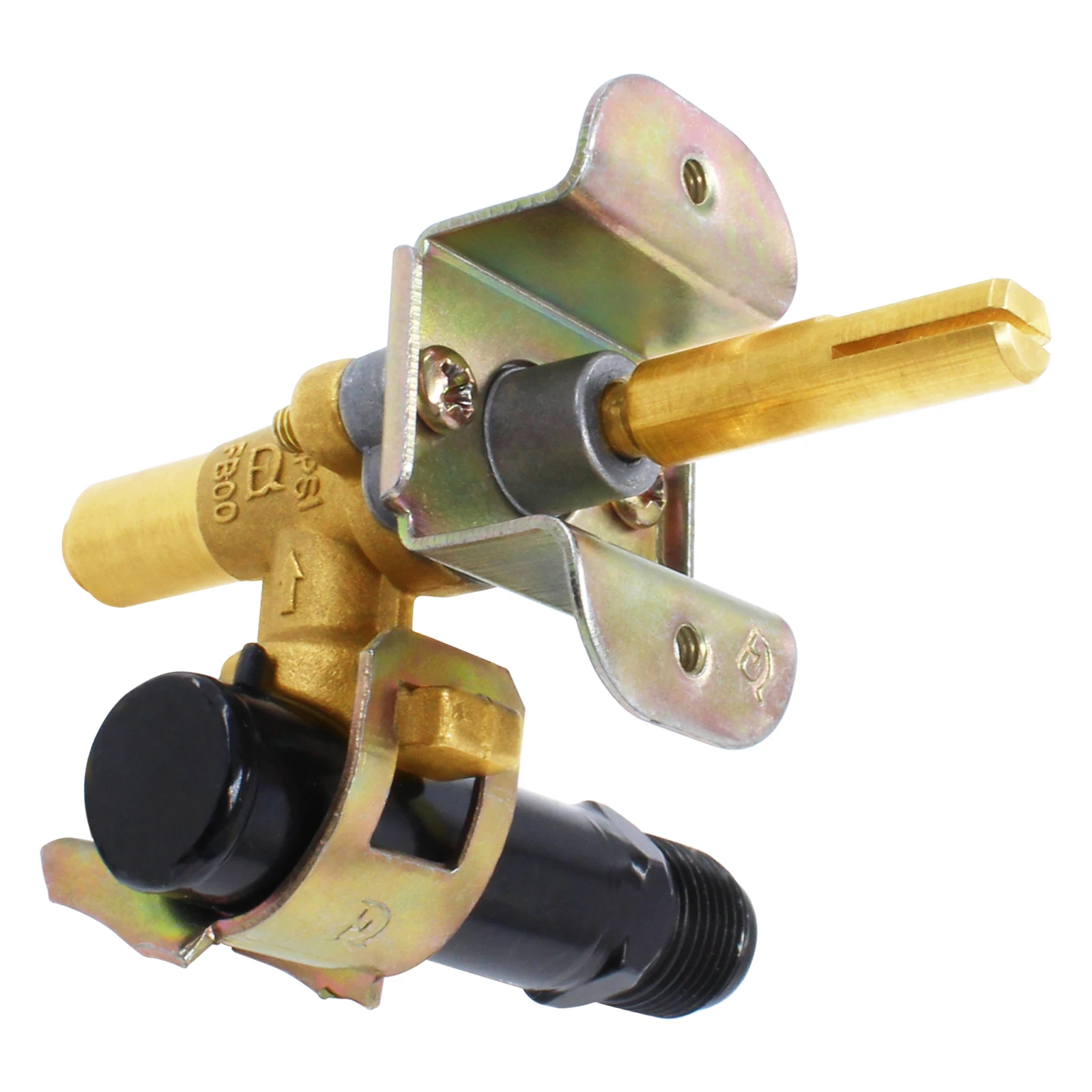Earth Star Gas Fire Pit Brass Control valve with 3/8" Male Flare Manifold Pipe BBQ Grill Valve